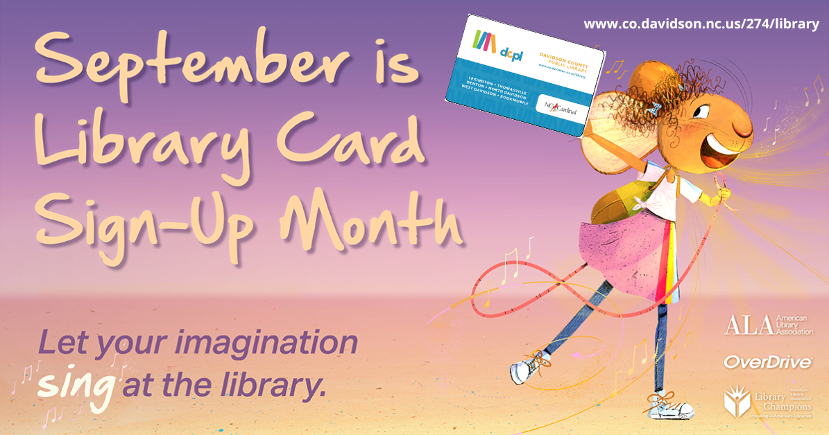 Get free library replacements card at DCPL during the month of