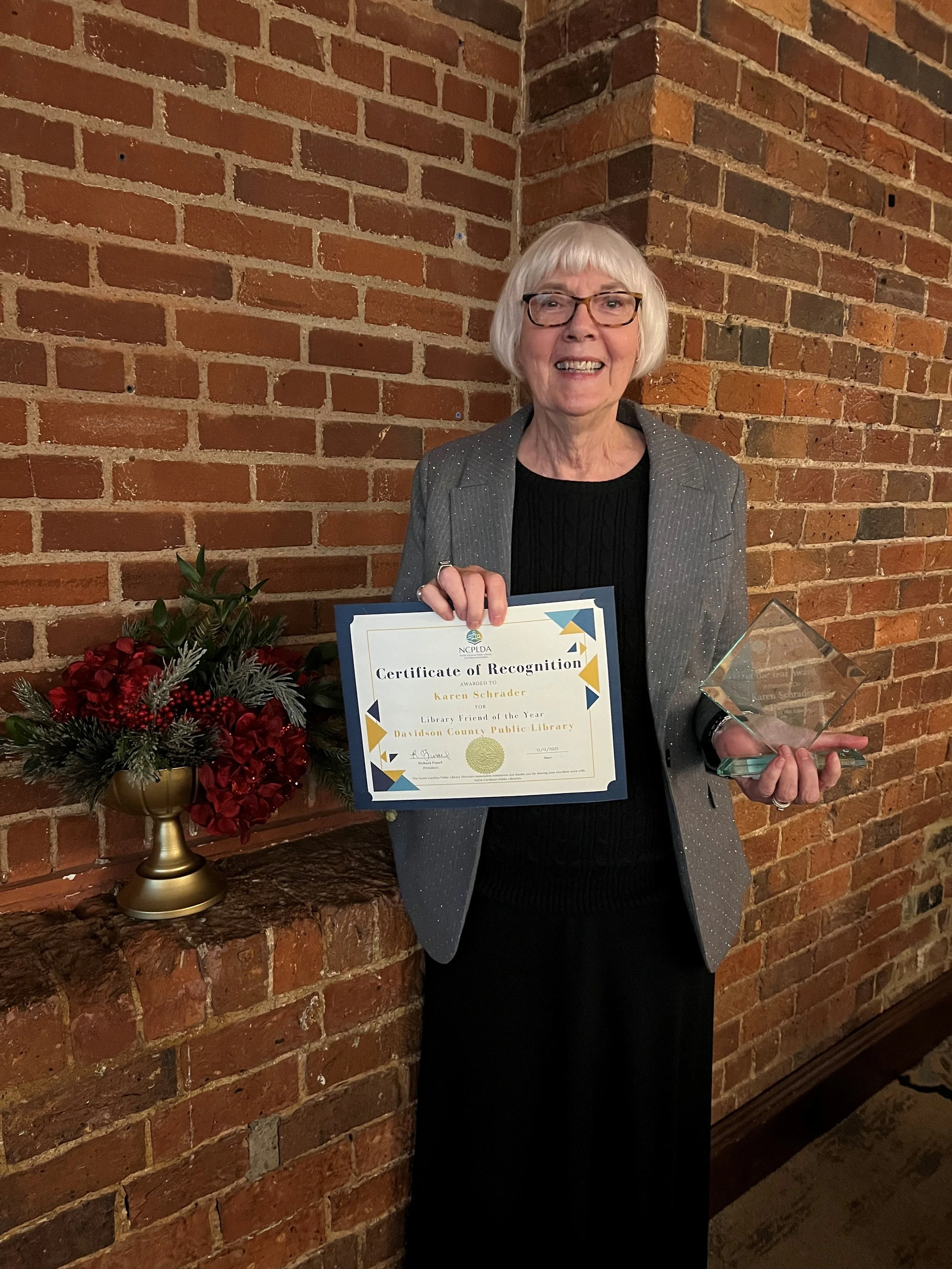 Karen Schrader named NC Public Library Friend of the Year