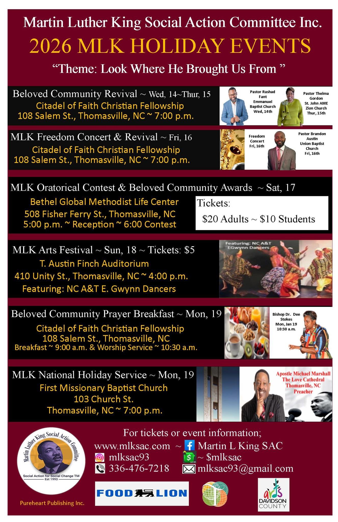 MLK Social Action Committee Announces 2026 Observance Events in Thomasville