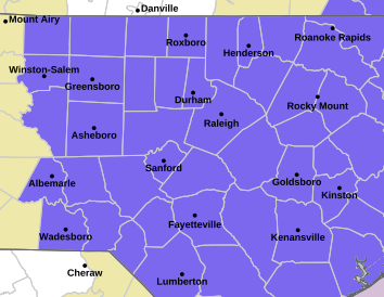 Winter Weather Advisory in Effect for Central North Carolina
