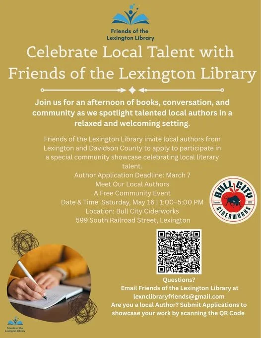 Celebrate Local Literary Talent at Friends of the Lexington Library Author Showcase