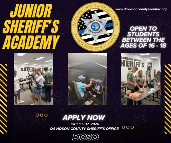 Davidson County Sheriff’s Office Announces 2026 Junior Sheriff’s Academy for Local Students