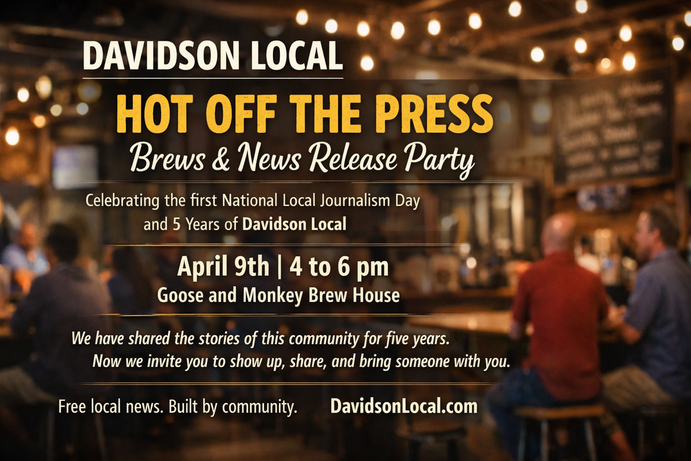 It's National Local News Day, celebrate with us at FREE Hot Off The Press Party 4 to 6pm
