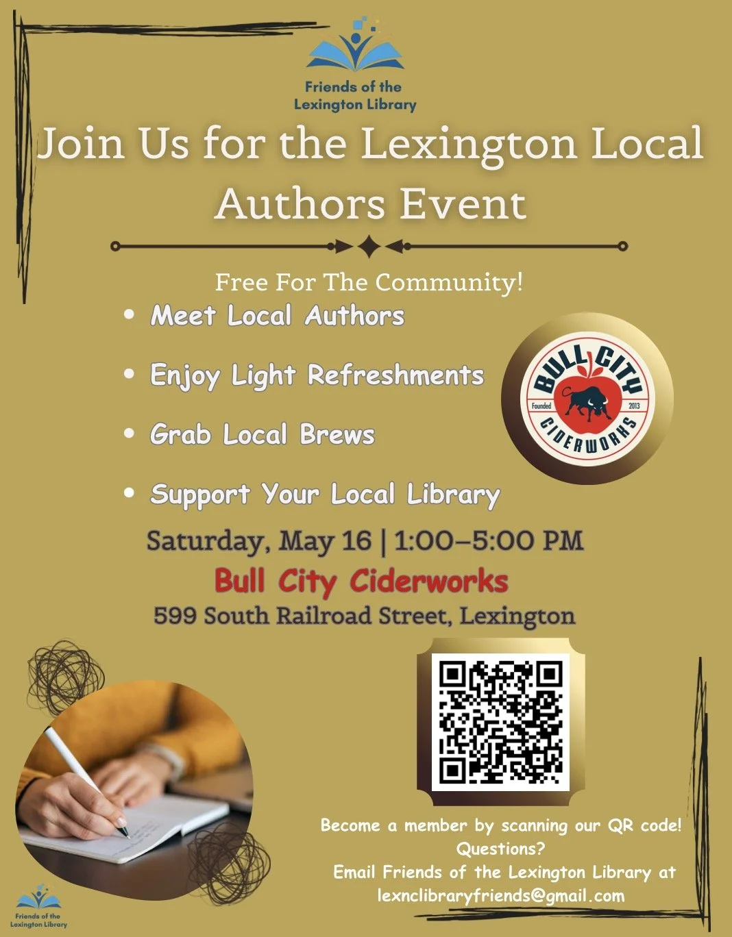 Local Event to Benefit Lexington Library, Featuring Live Music on May 16