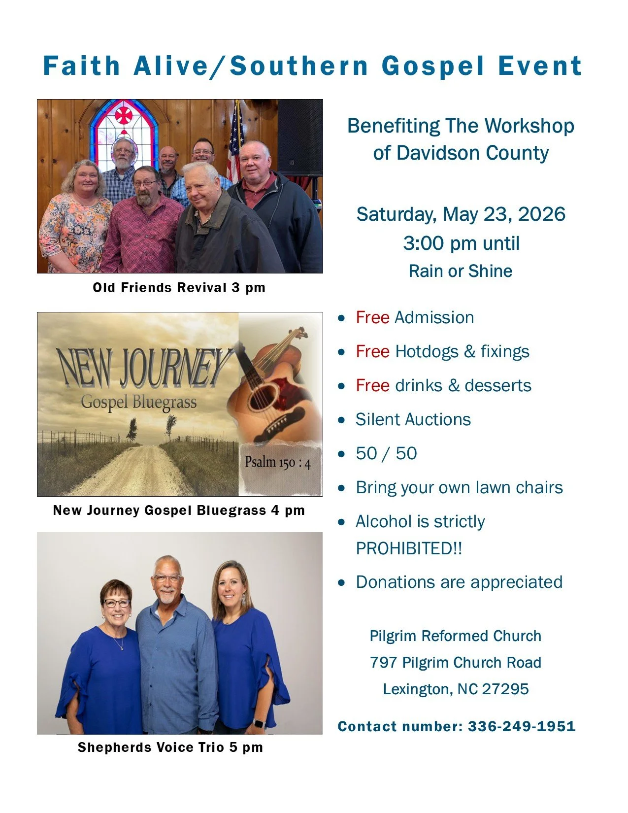 Faith Alive Gospel Event to Benefit The Workshop of Davidson County