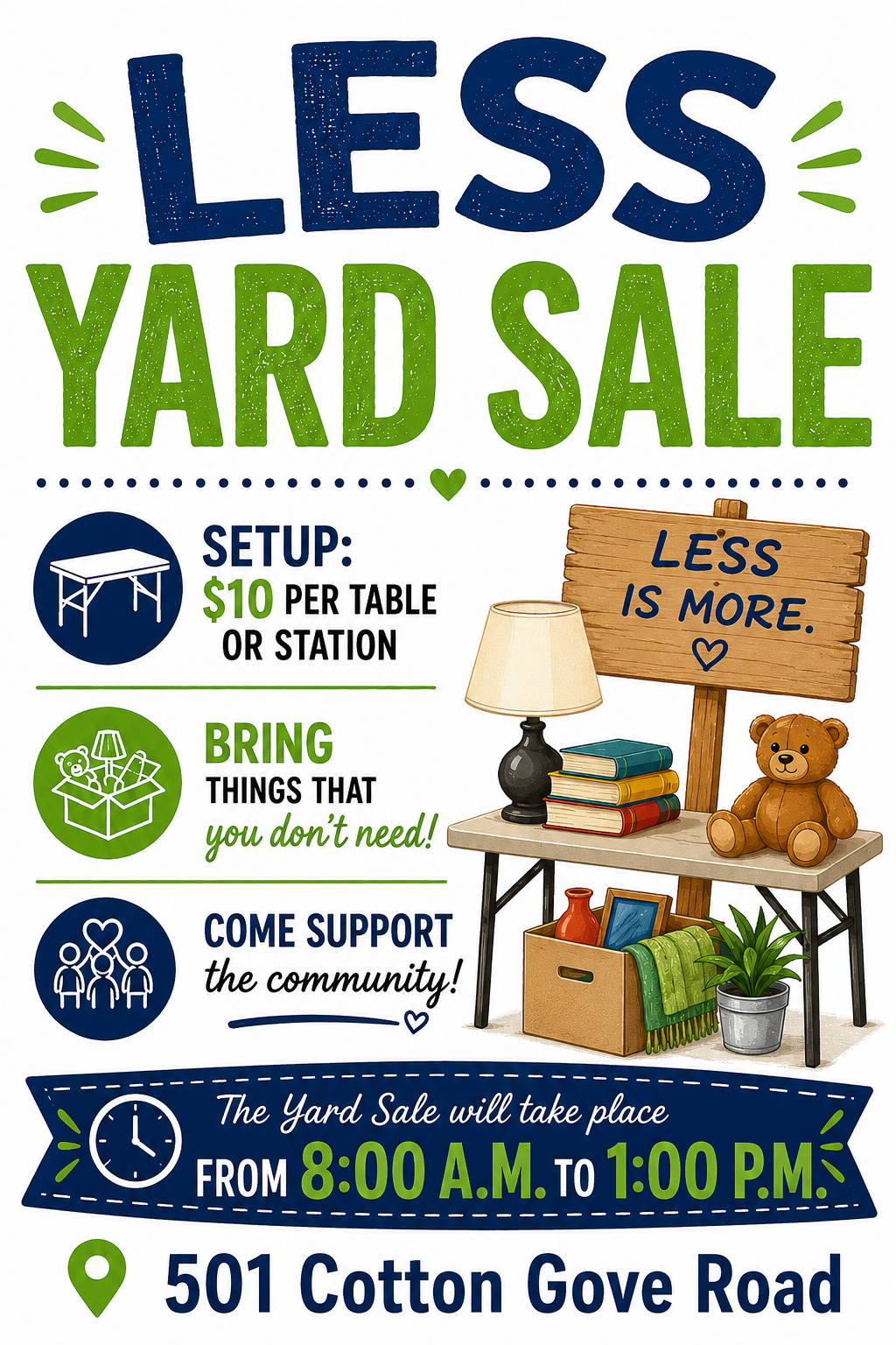 “All You Need Is Less” Community Yard Sale Creates Space for Families to Downsize