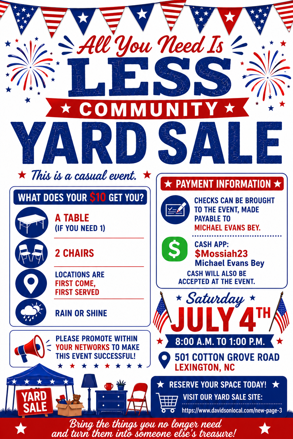 All You Need Is Less Yard Sale: The Courage to Let Go