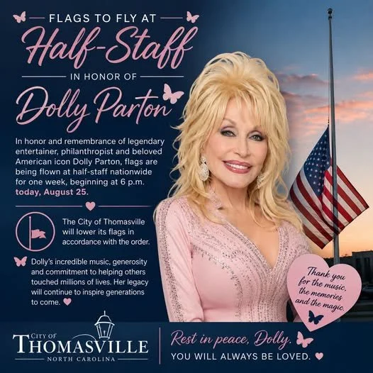 Flags are lowered in Davidson County remembering Dolly Parton