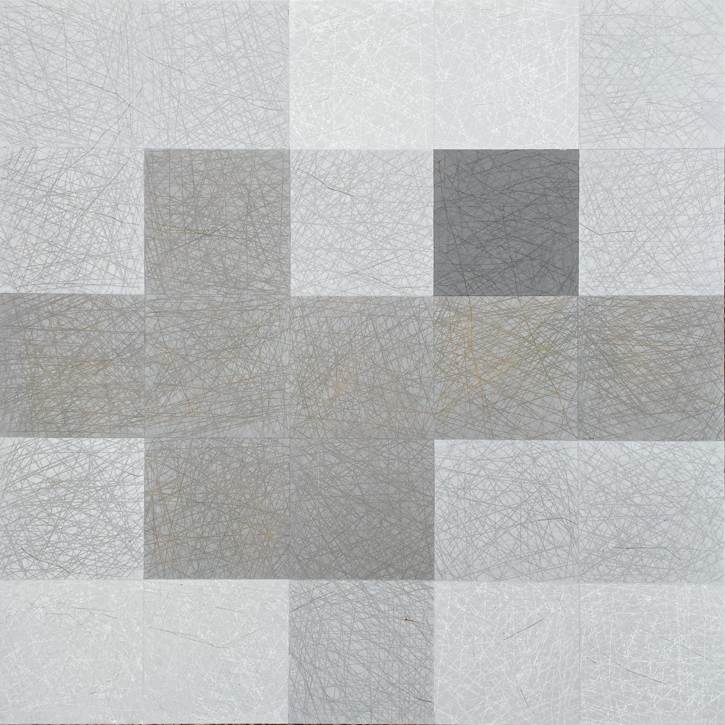 Waterlines 39 2025 60 x 60 cm Acrylic on Board