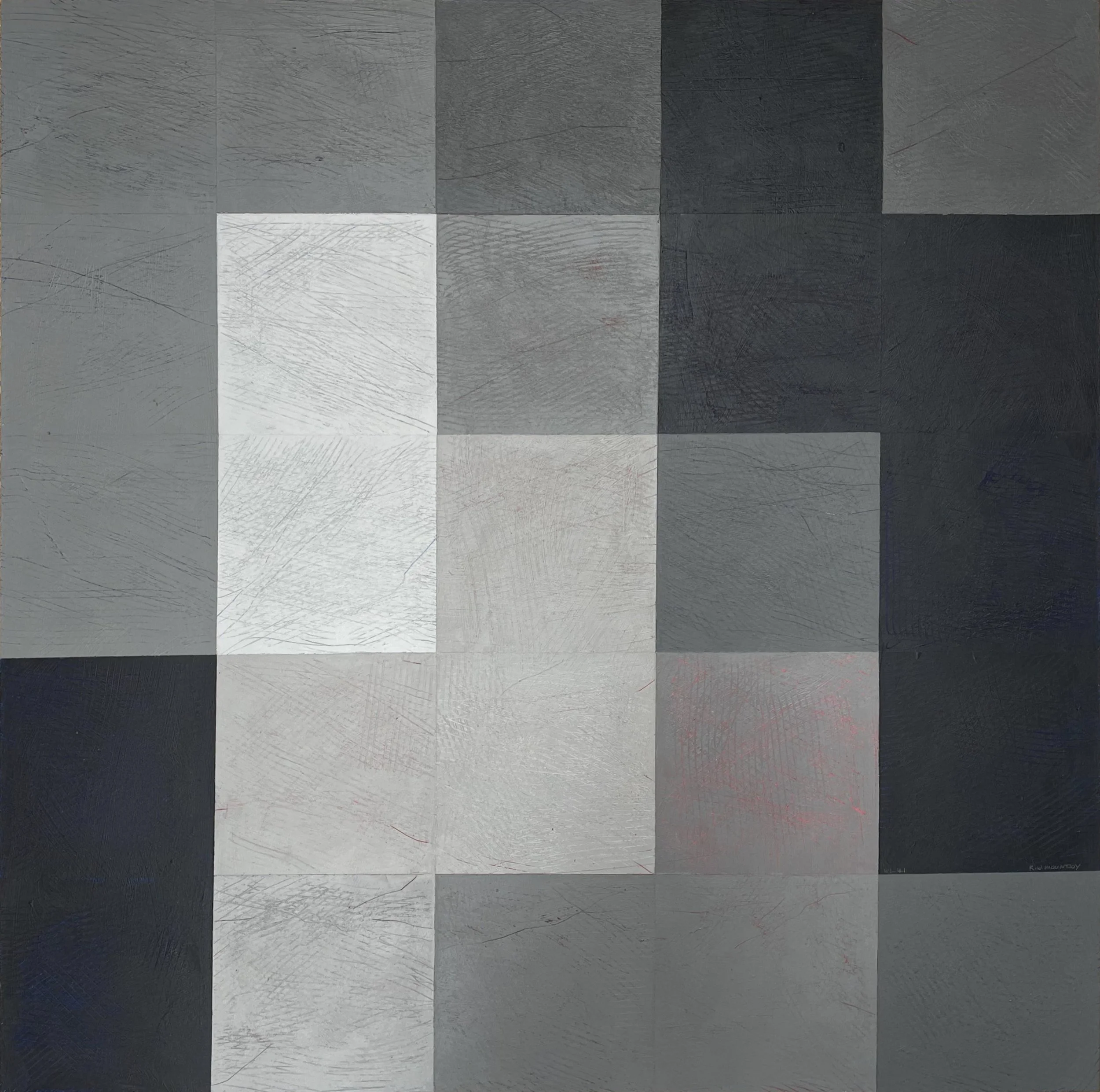 Waterlines 41 2025 80 x 80 cm Acrylic on Aluminium Panel.