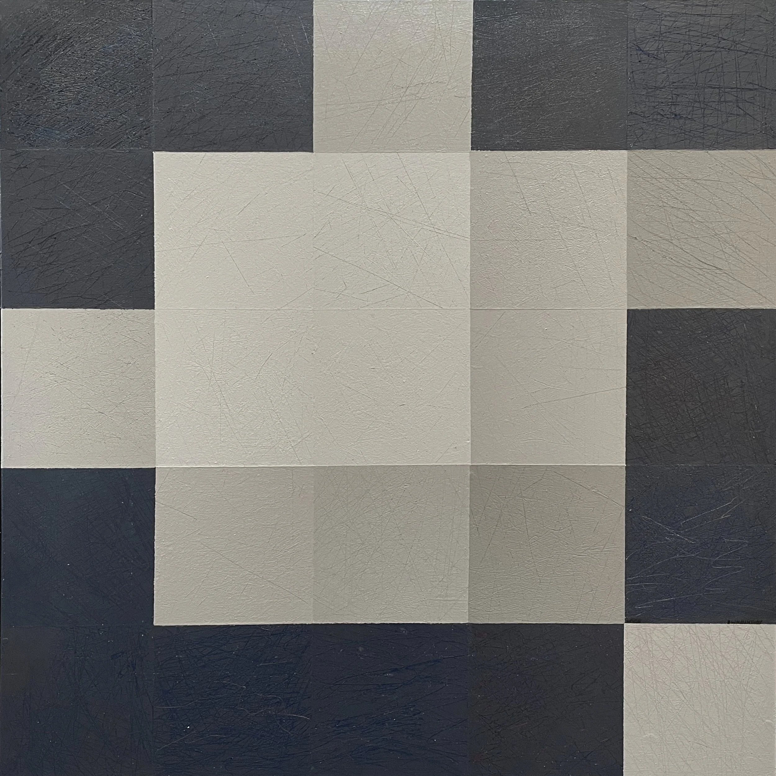 Waterlines 25 2025 50 x 50cm Acrylic on board
