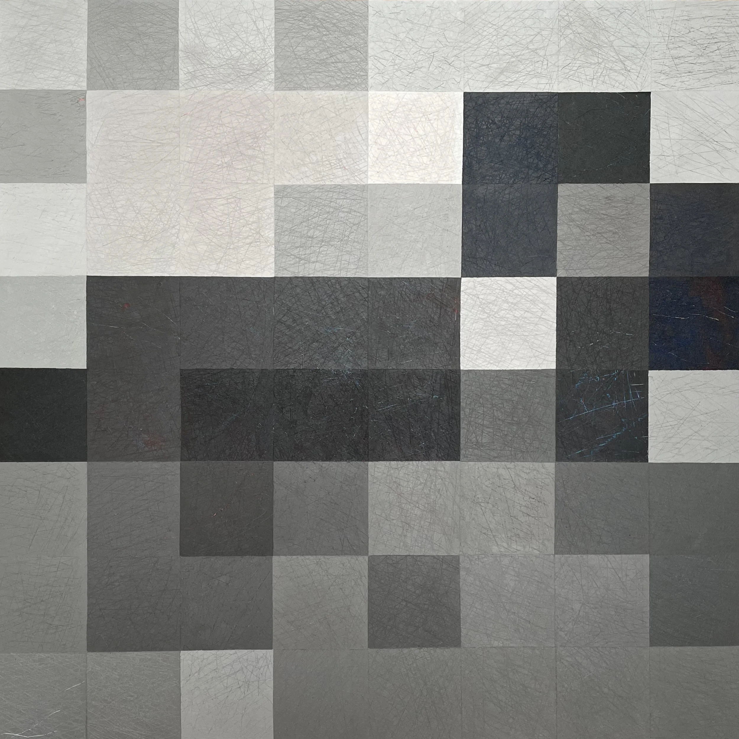 Waterlines 40 2025 80 x80 cm Acrylic on Board