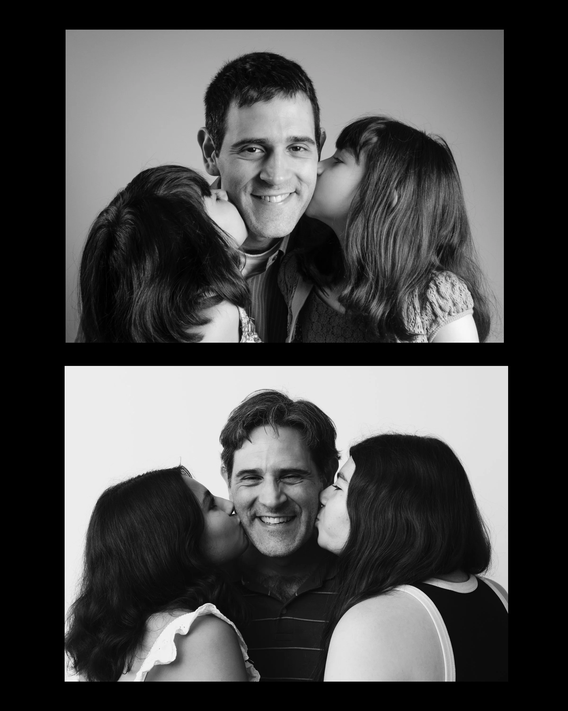 Chris, Josh and Sonia, 2015 and 2025