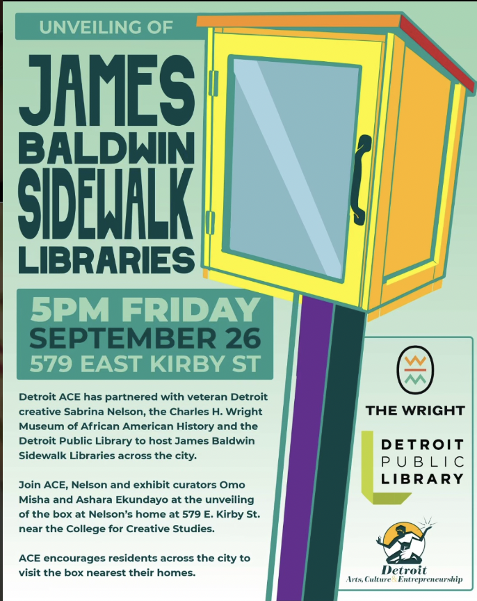 Frontline Prophet: James Baldwin Sidewalk Detroit Library Project