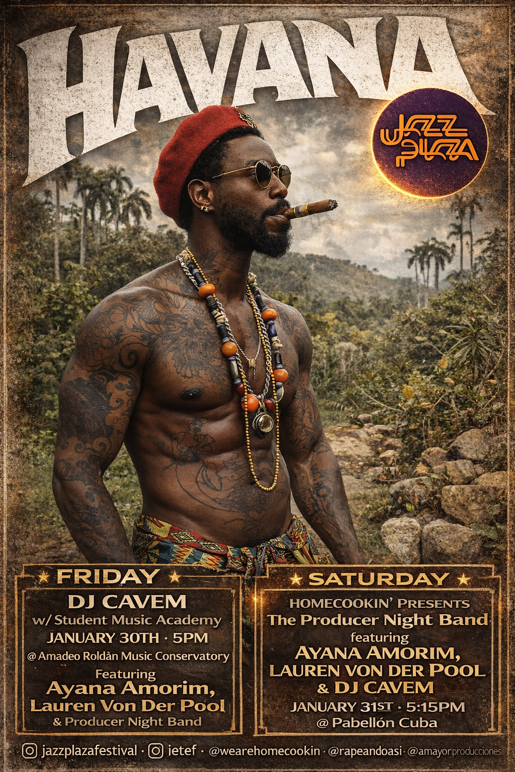 DJ Cavem at Havana Jazz Plaza Festival