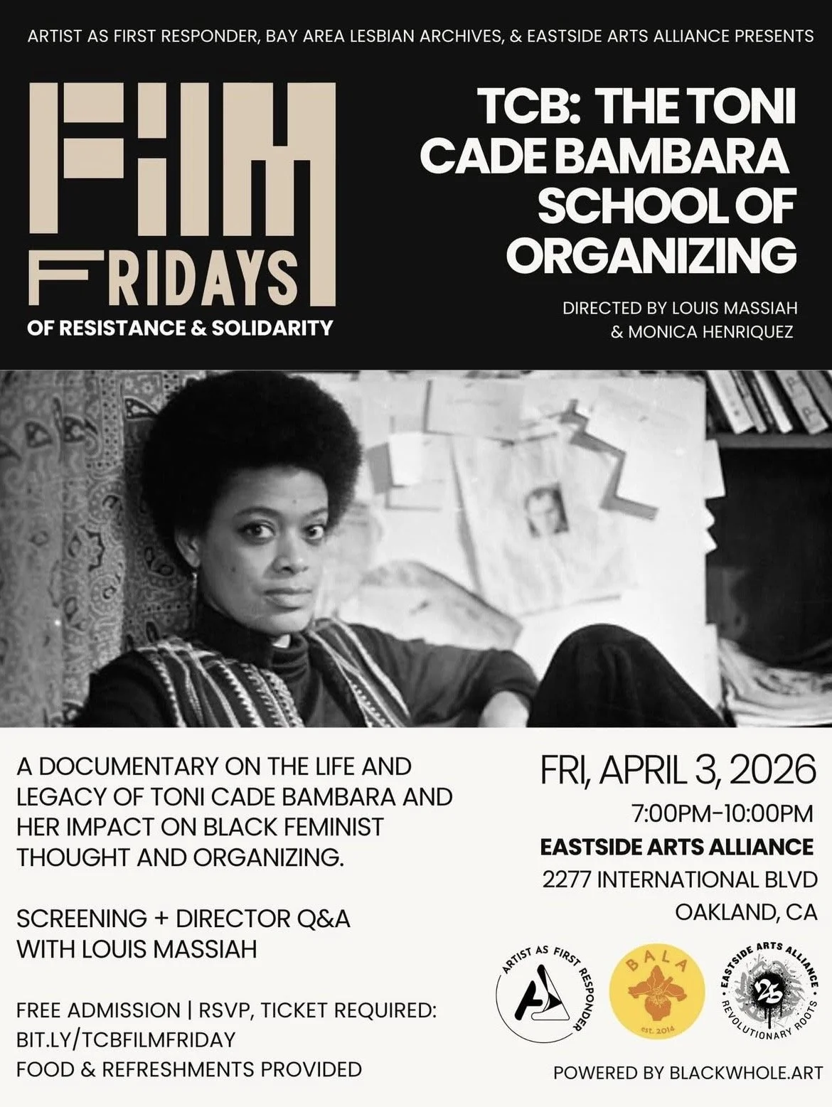 Film Fridays presents TCB: The Toni Cade Bambara School of Organizing