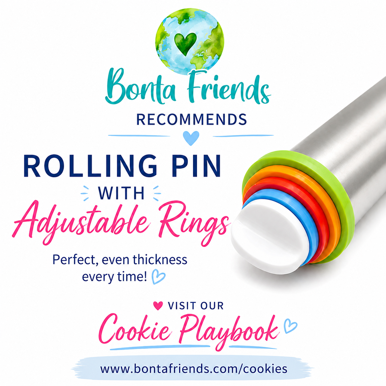 recommending a rolling pin with adjustable rings