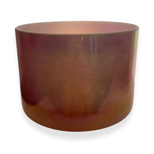 8" G#0 Rose Quartz + Platinum Alchemy Crystal Singing Bowl