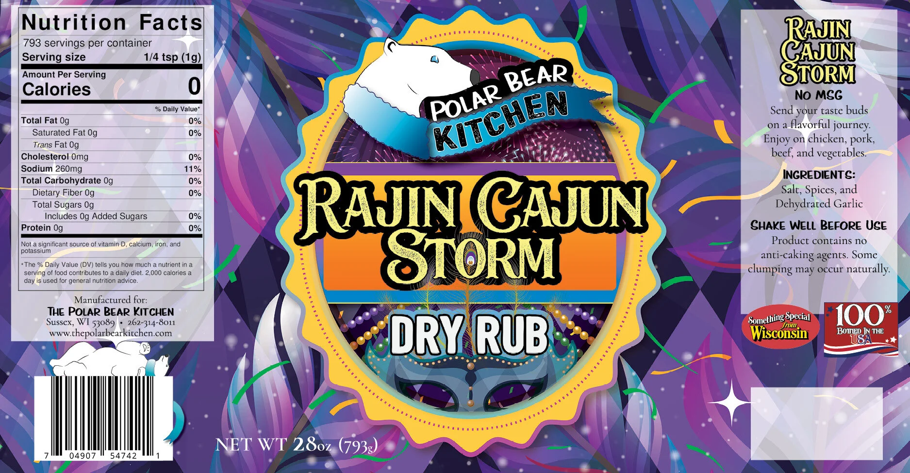 Rajin Cajun Rub Polar Bear Kitchen Label 28oz OL V3.jpg