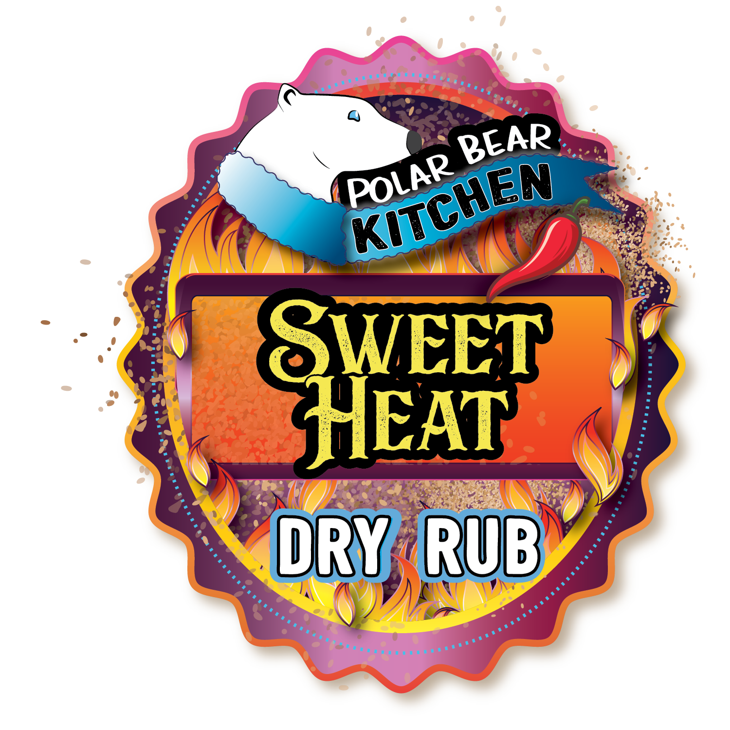 Sweet Heat Rub Rub Polar Bear Kitchen Badge.png