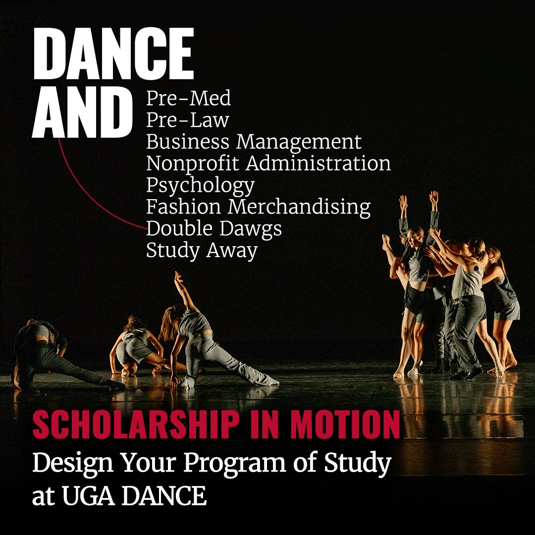 UGA Dance Department Rebrand for the Dance And Campaign, Social Media Post Design, Banner Design, Printed Brochure Design, and Website Refresh by Thrasher Photo and Design in Athens, GA