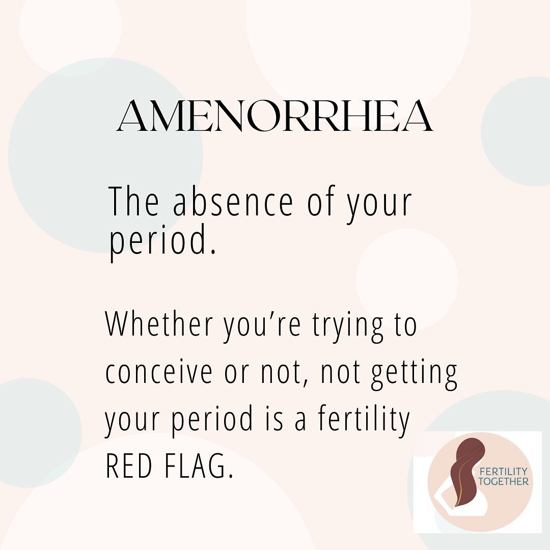 This week at Fertiliversity&hellip;

Amenorrhea is the absence of your period, and basically, not having a period means something is up. This is a major fertility red flag 🚩🚩🚩!

What&rsquo;s been your experience with amenorrhea?
.
.
.
#fertility #