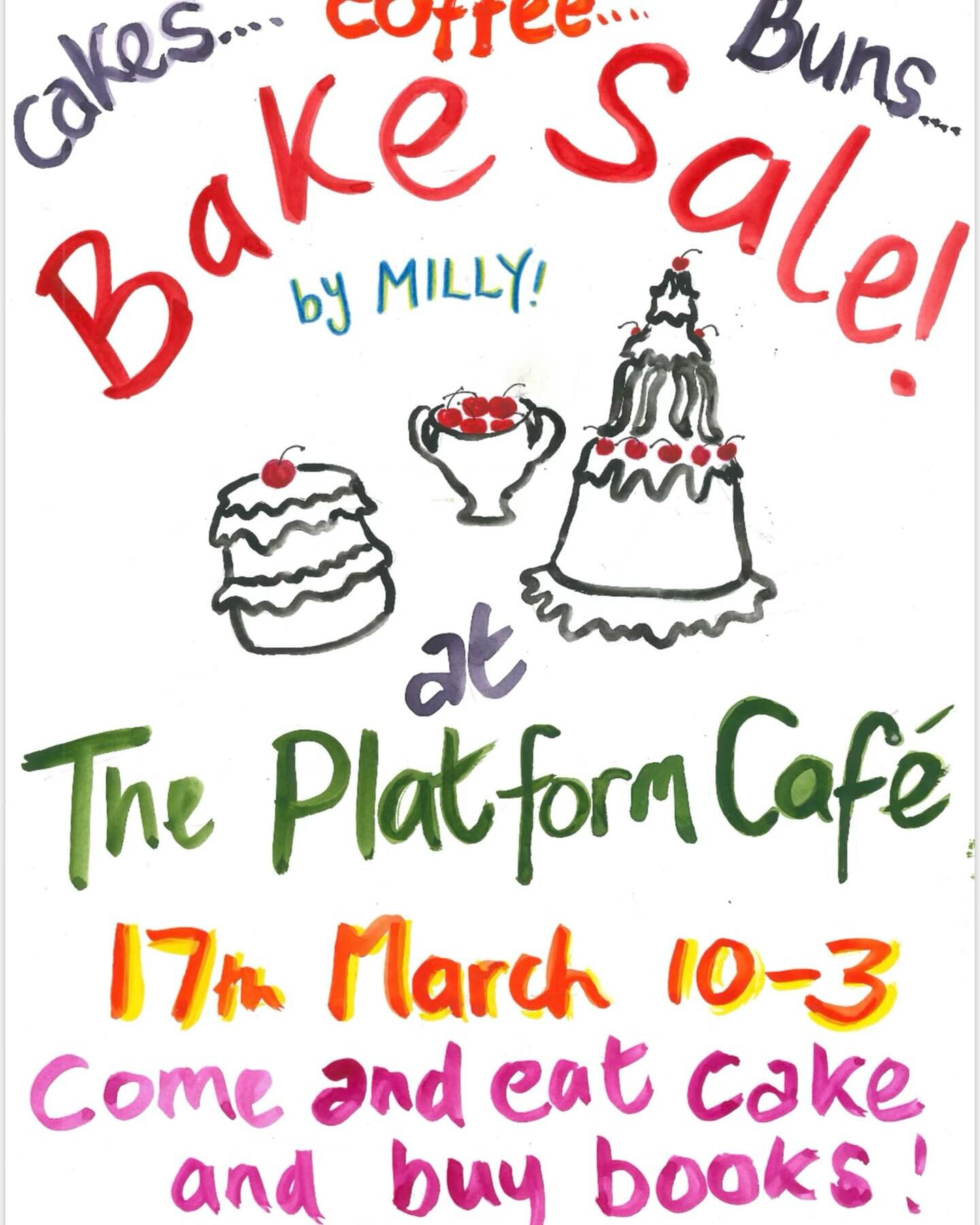 2 x Pops ups at the Platform this Sunday 17 March ☘️
Milly&rsquo;s Buns &amp; Cakes 🍰 
And the last day of Book Garden @bookgardenpopup.

Happy St Patrick&rsquo;s Day!

See you soon ☘️🍰☕️📚

#platformcafe #loughboroughjunction #coffee #cake #cookie