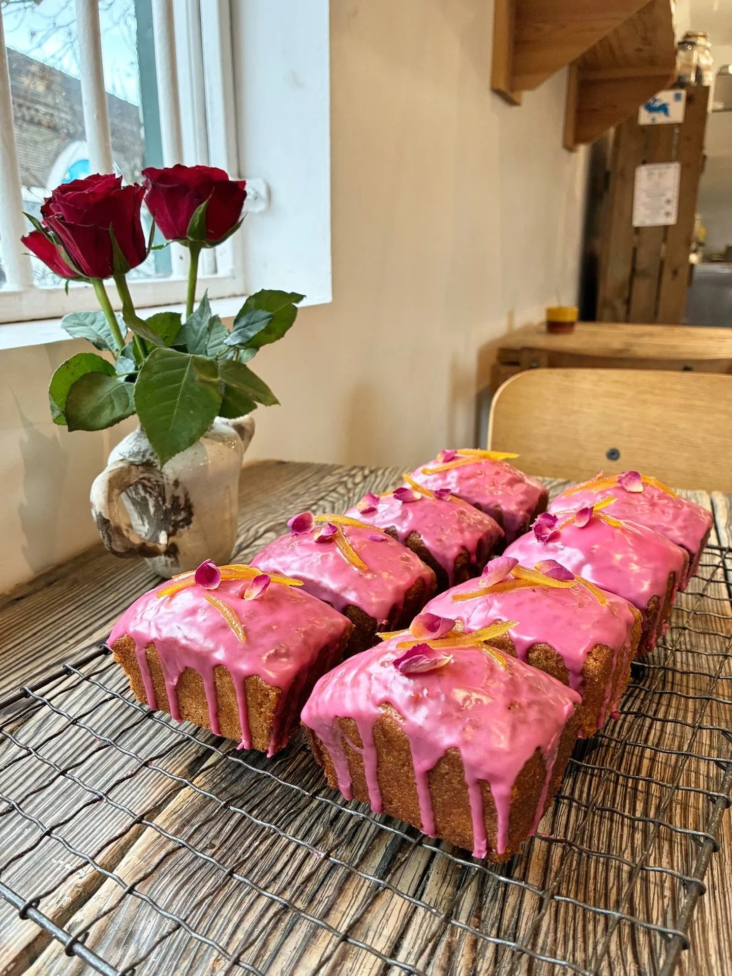 Persian love cake on sale at the cafe today 💕 

#cake #valentines #cafe #brixton #loughboroughjunction