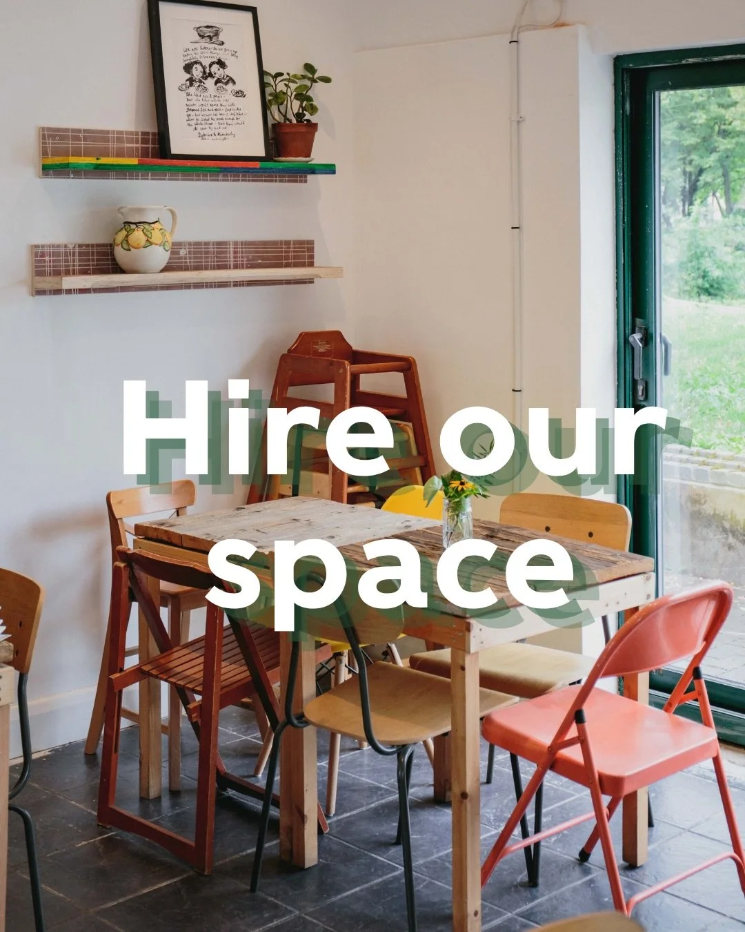 Looking for a space for your next event?

The Platform Cafe is available to hire for &pound;25 per hour, or &pound;50 per hour including use of the kitchen.

Whether you&rsquo;re planning a supper club, party, workshop, meeting, film screening, or co