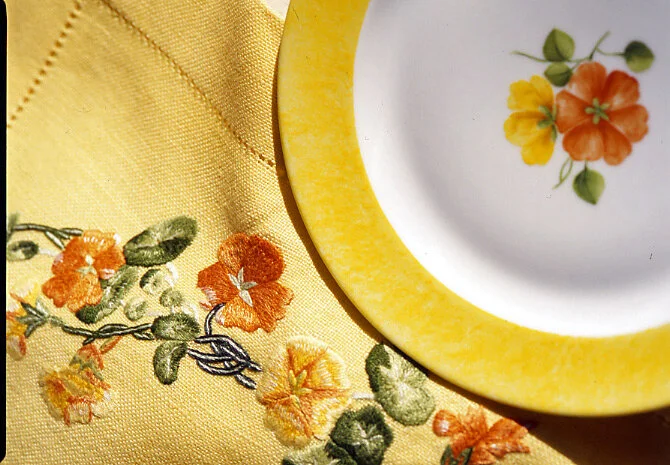Embroidered napkins to match your Fine China