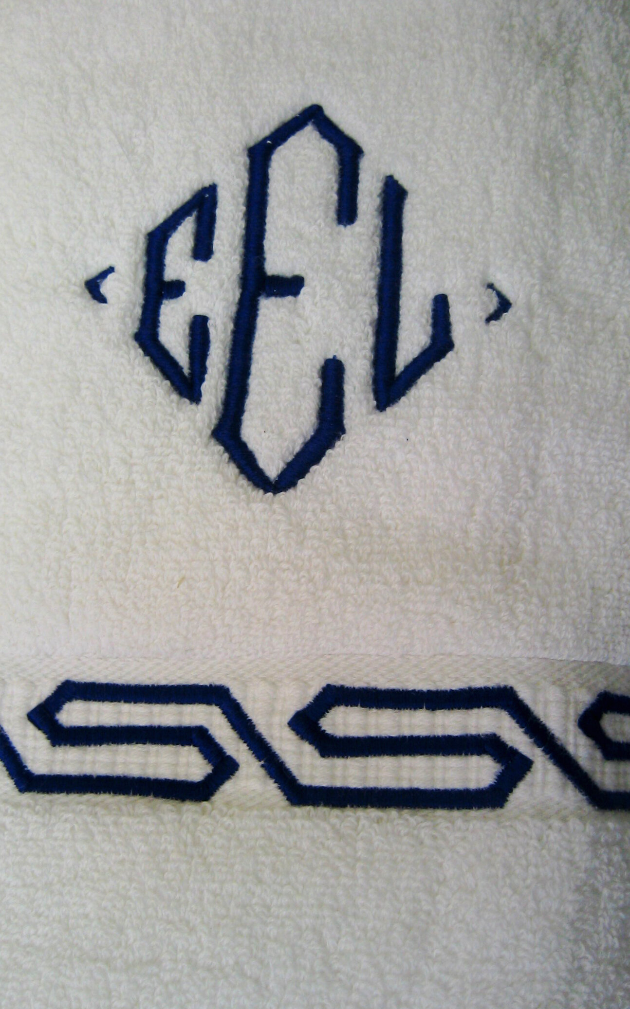 Custom Designed Embroidery with Monogram