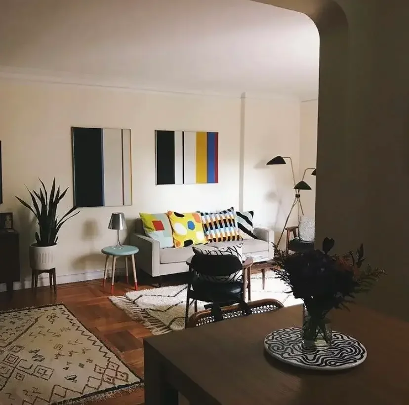 Living space and dining room, New York City residence