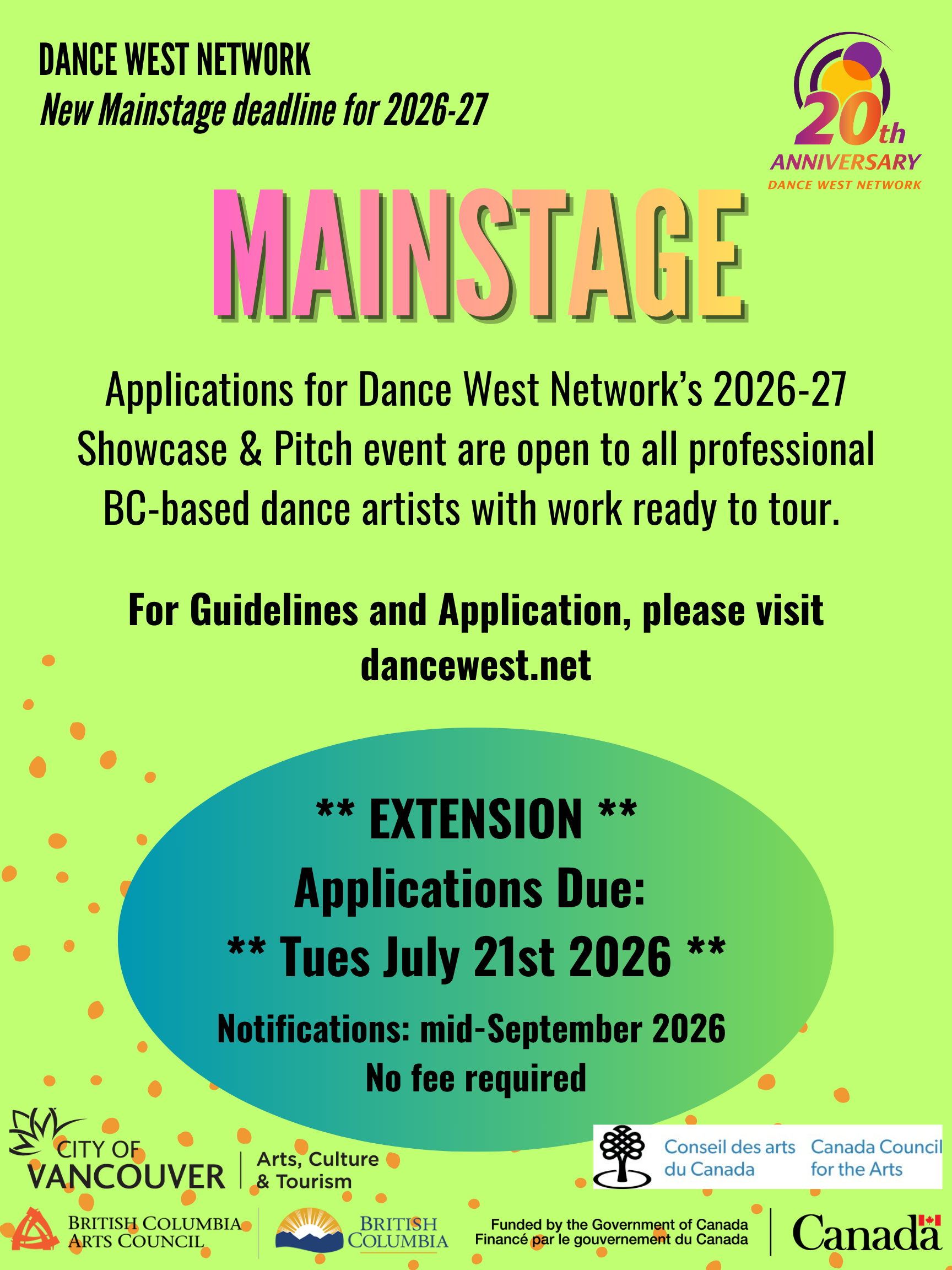 Mainstage CALL FOR ARTISTS 