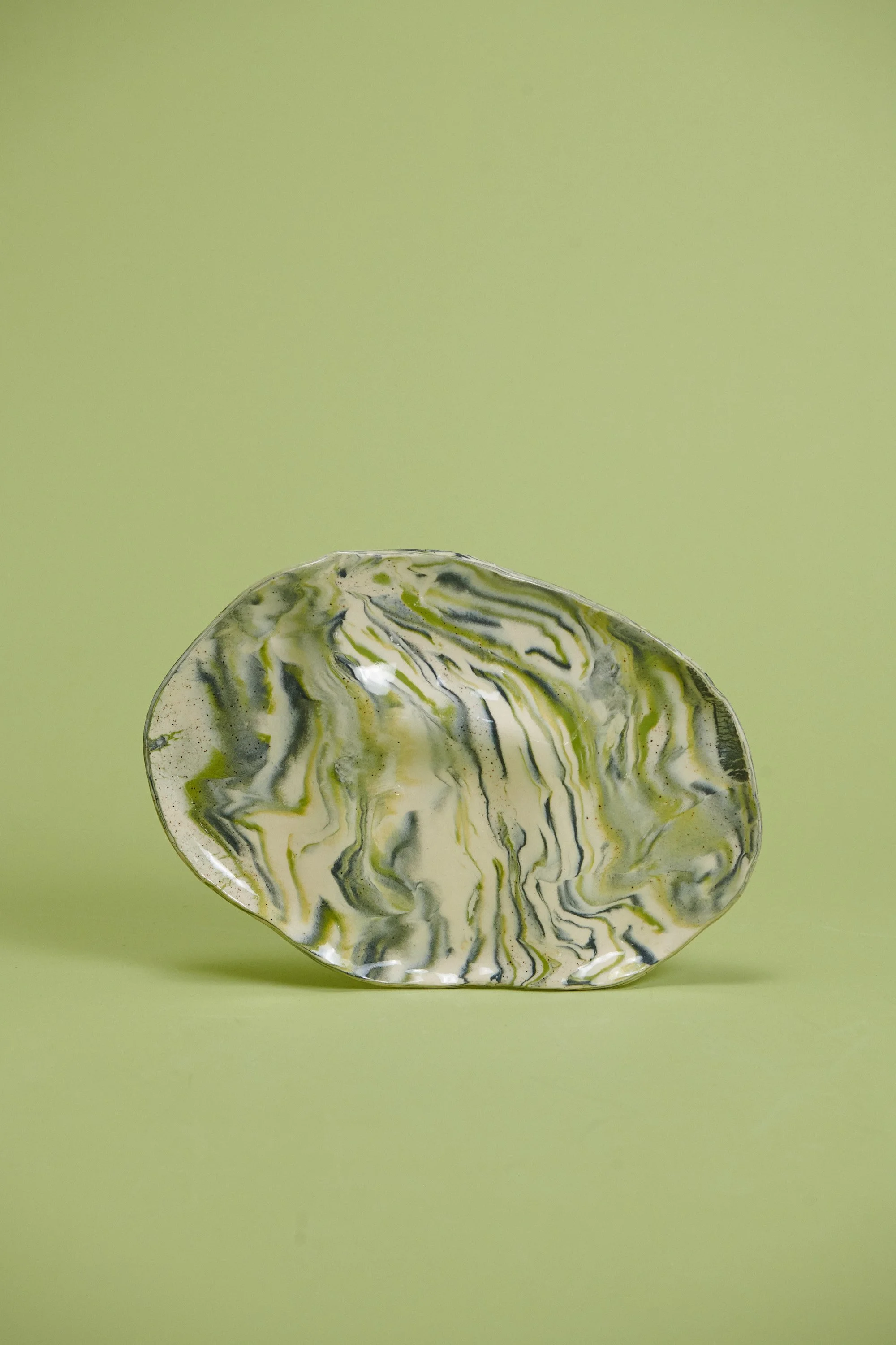 One of a kind Nerikomi orb plate