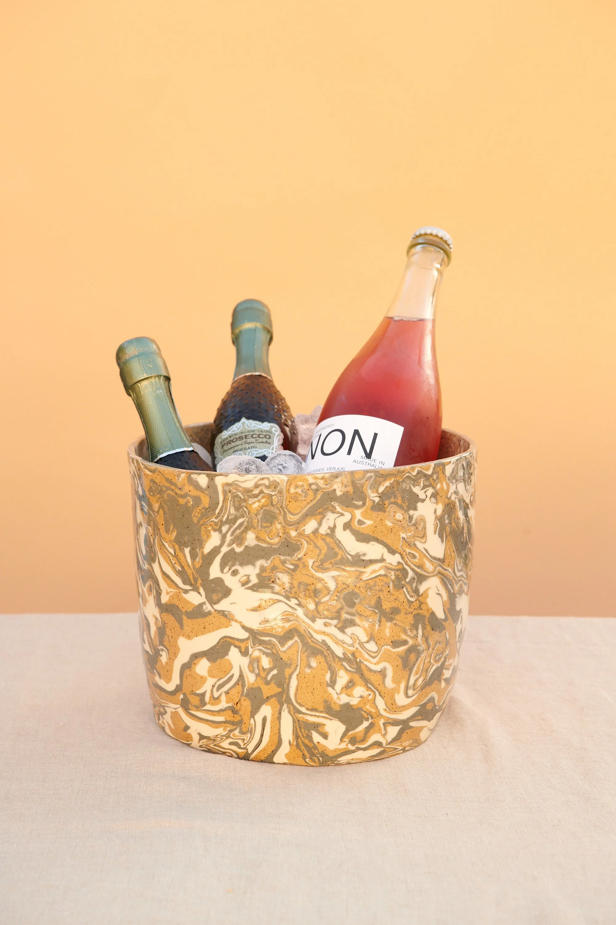 One of a Kind Nerikomi Wine Bucket