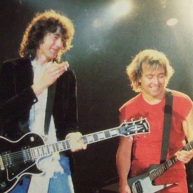 On this day in 1982, @ledzeppelin and Foreigner shared the stage to cover &ldquo;Lucille&rdquo; by Little Richard.