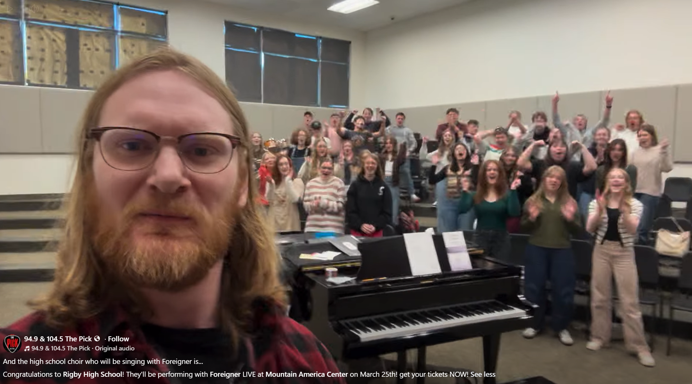 Rigby High School to Sing with Foreigner March 25th