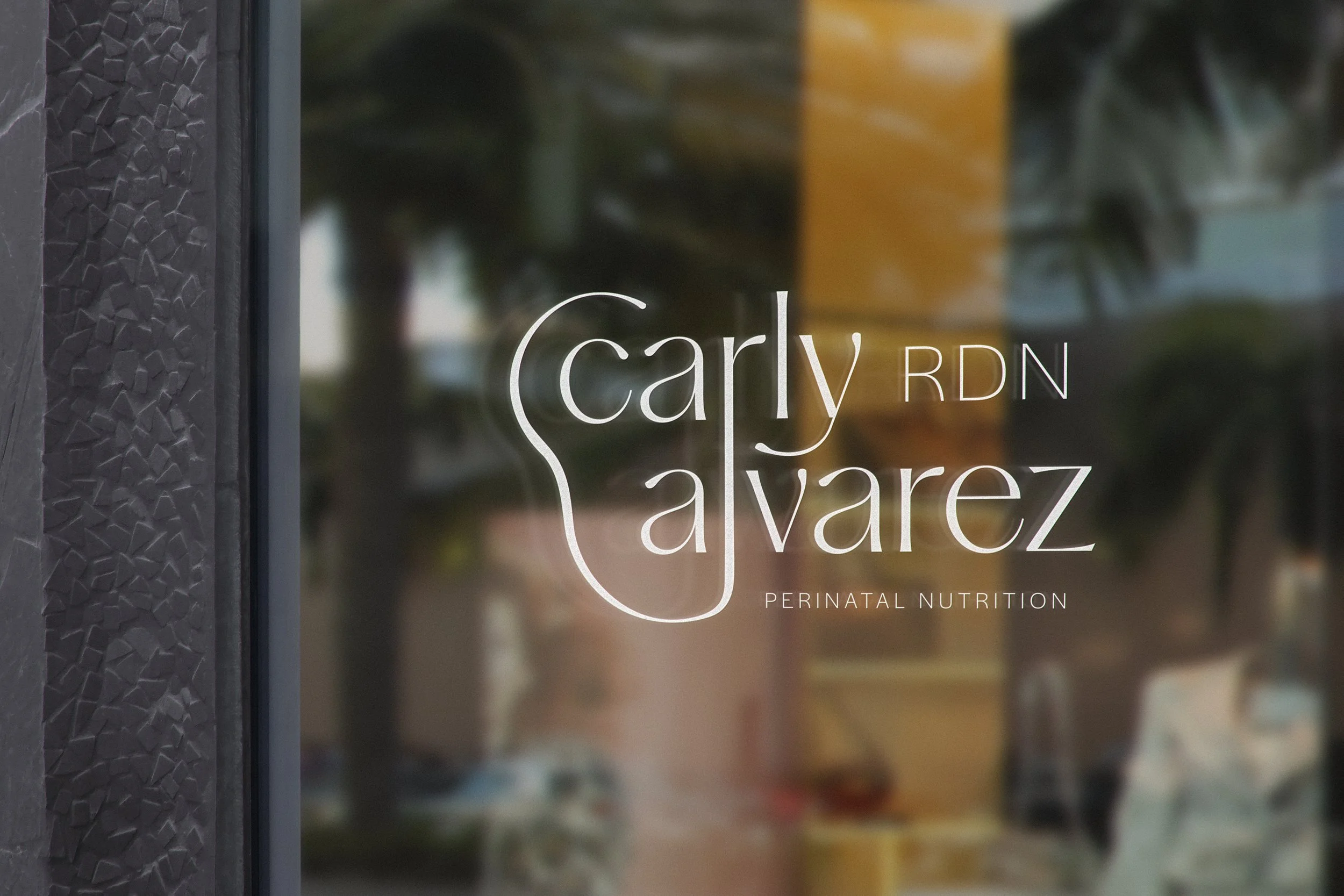 store signage on window