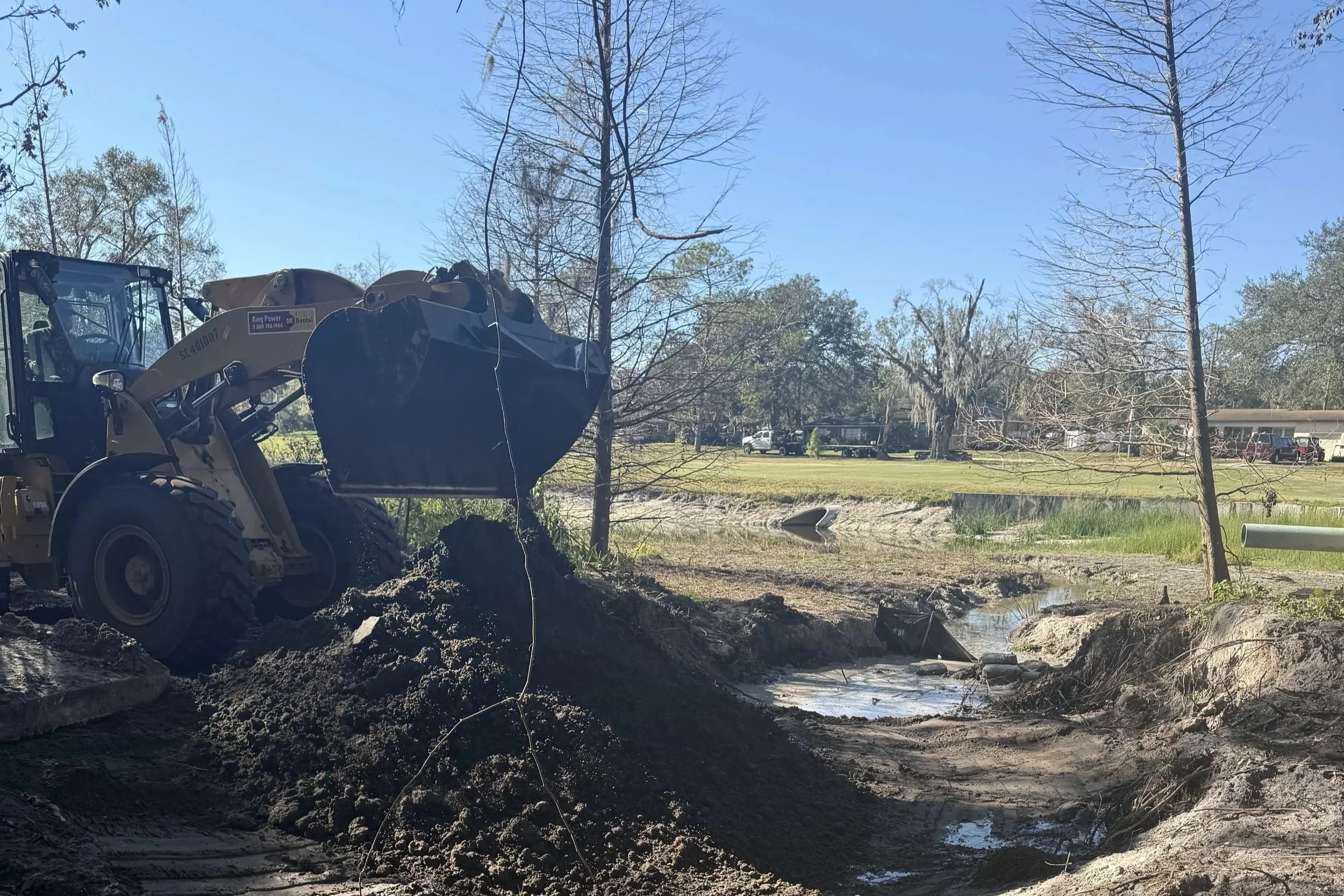 Golf course drainage solution on a golf course in Hillsborough