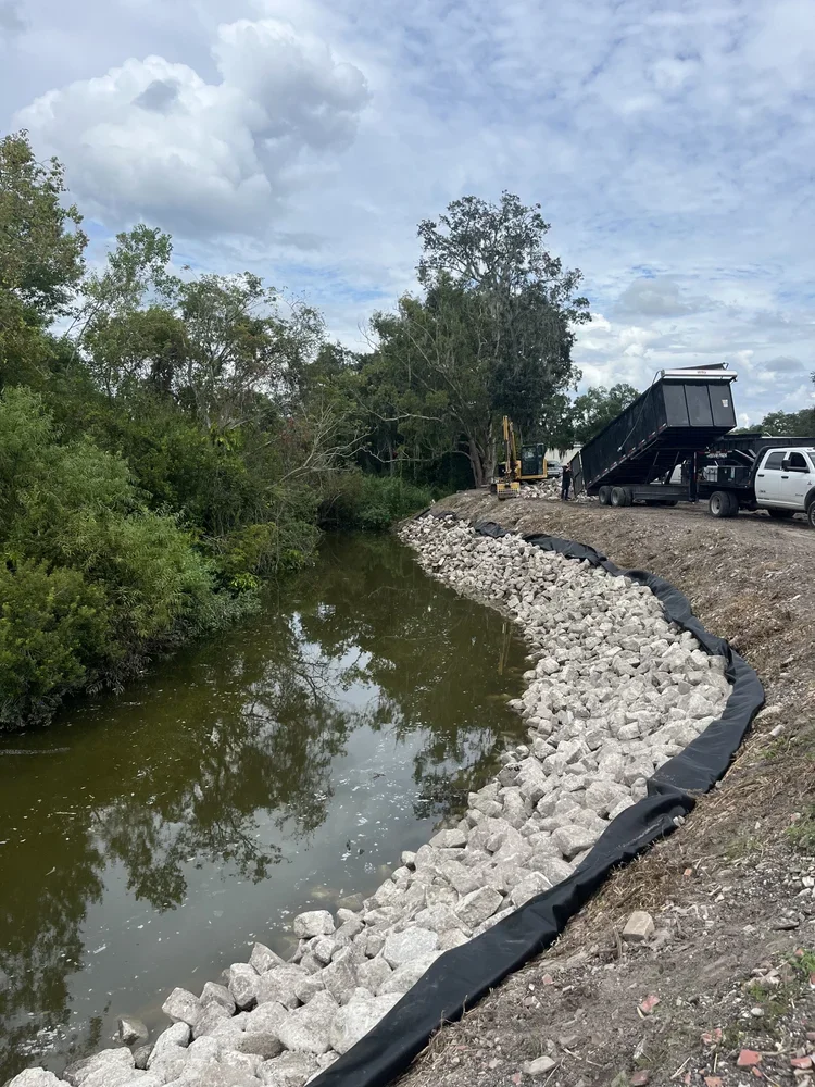 Shoreline RipRap Stabilization