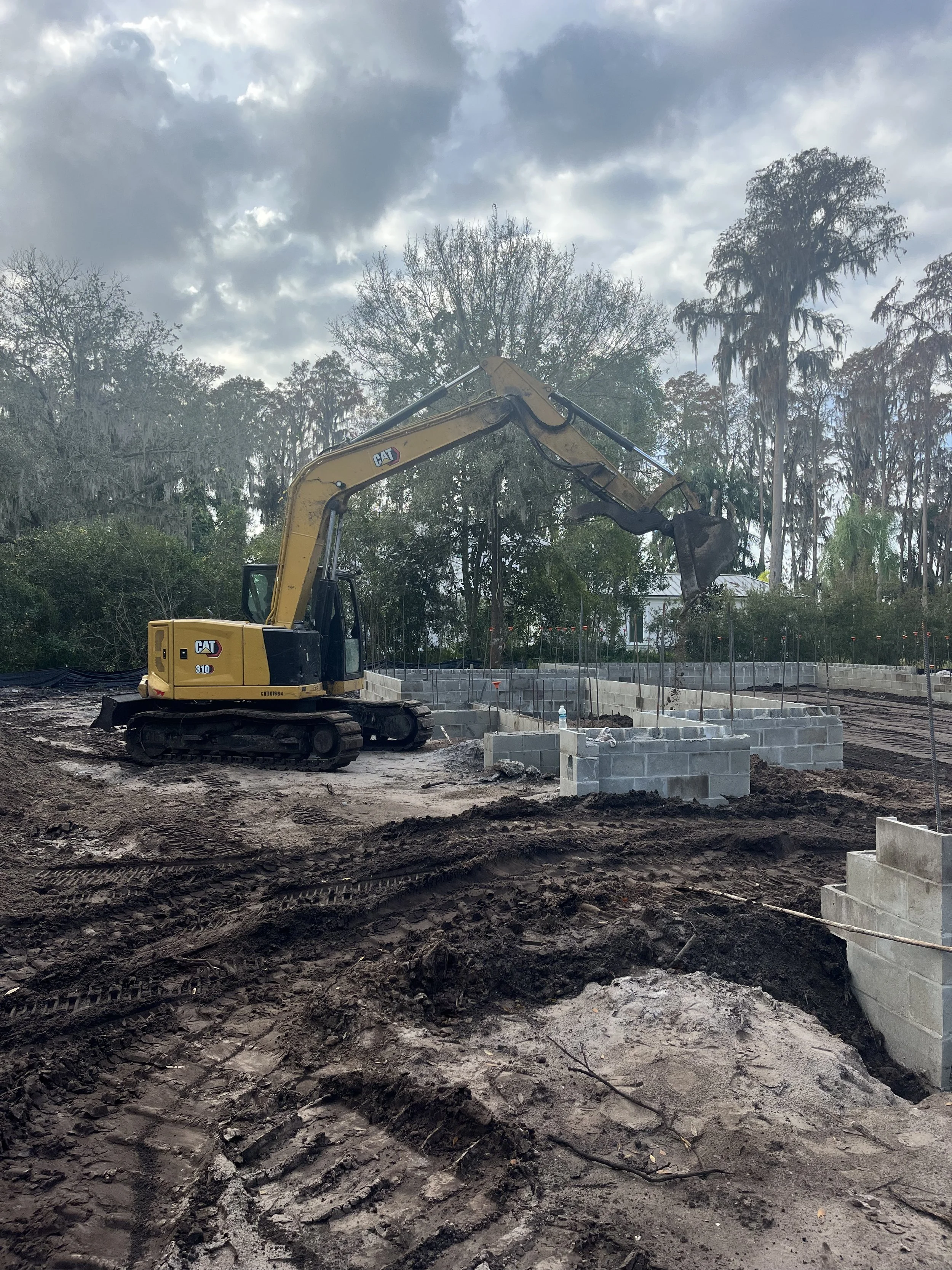 CAT Excavator backfill service