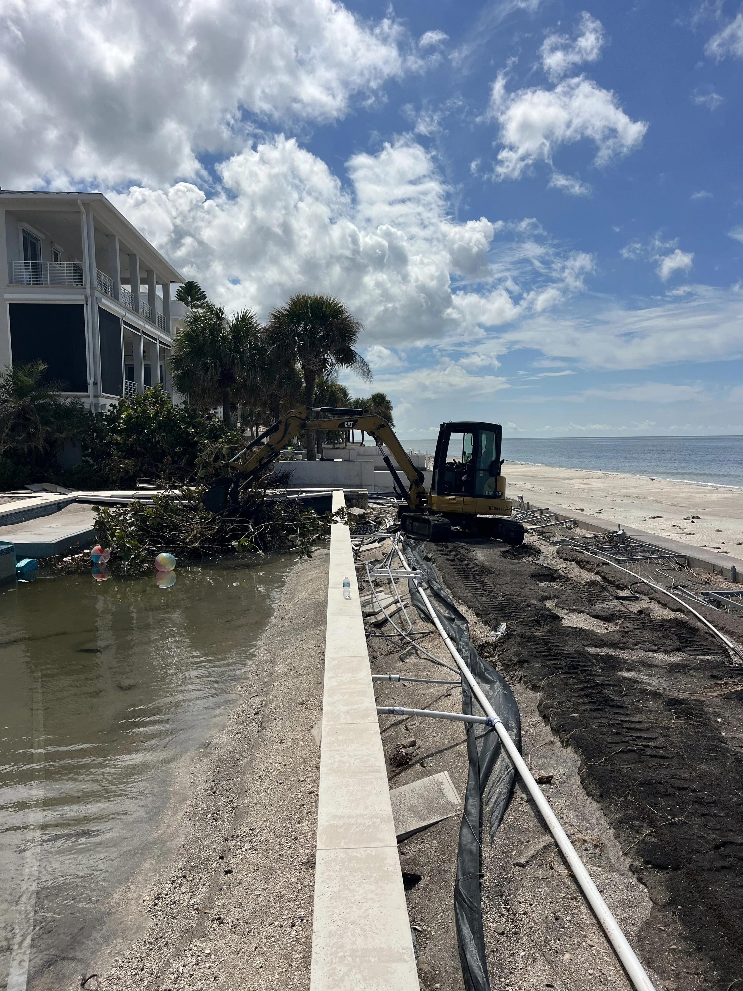 Pool clean out after hurricane in Indian Rocks Beach