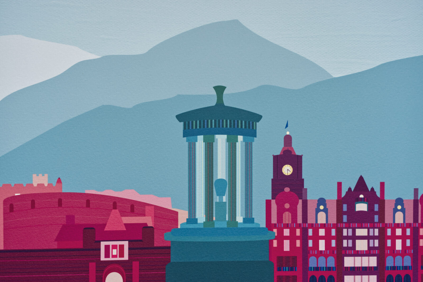 Art Print of Edinburgh Landmarks — South Island Art