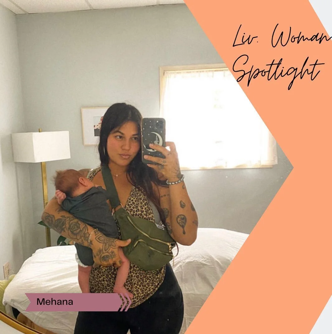 LIV. WOMAN SPOTLIGHT 
#madetomother 
“When I was 6 years old I caught my brother when my mom gave birth to him. I remember thinking, wow this guy is huge! He was 10 lbs, and my mom had both of us at home. 
Home birth has been instilled in my