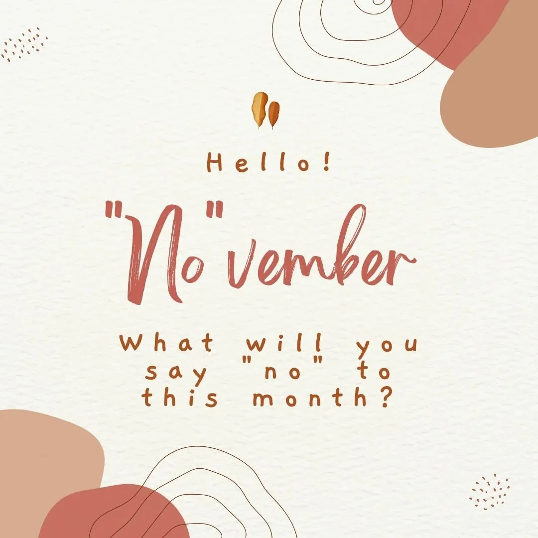 ✨ What will you say NO to this November? ✨

This was a HUGE mindset shift for me on my entrepreneurial journey. 

As a chronic people pleaser, the idea that saying "no" to more things could create more space for the RIGHT things in my life 