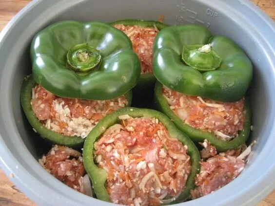Crock Pot Pork-Stuffed Peppers