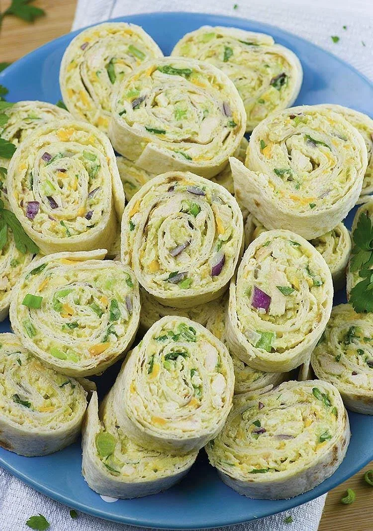 Chicken Avocado Salad Roll Ups