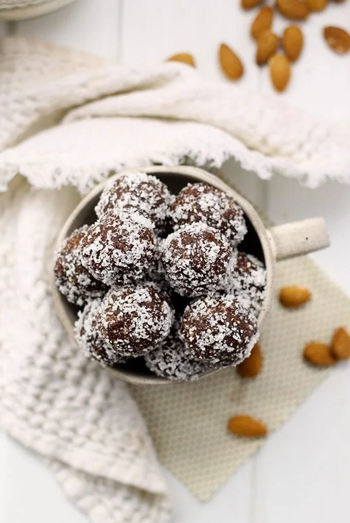 No-Bake Almond Joy Energy Balls