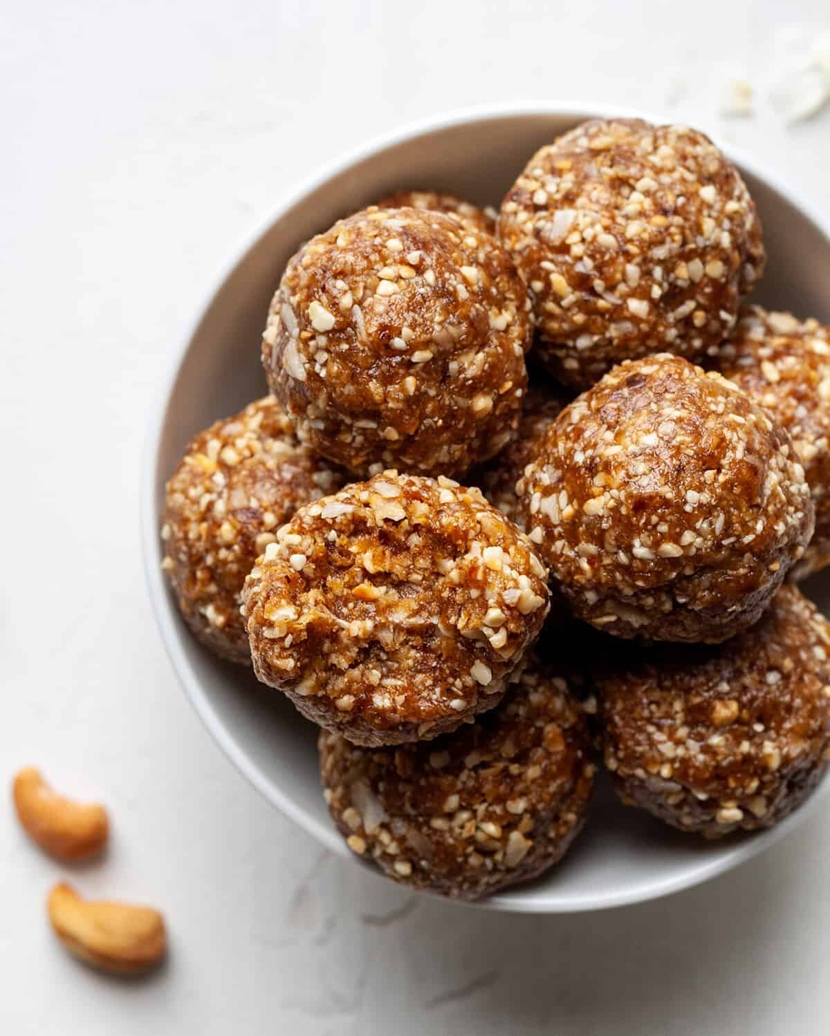 Cashew Coconut Date Balls