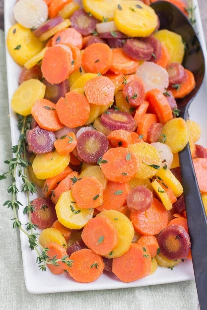 Honey Thyme Garlic Carrots
